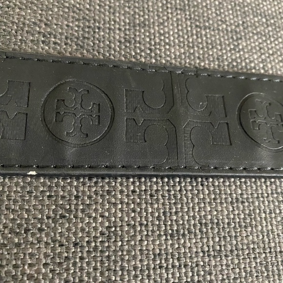 Women’s Tory Burch Logo Black Leather Belt Medium - Picture 9 of 9
